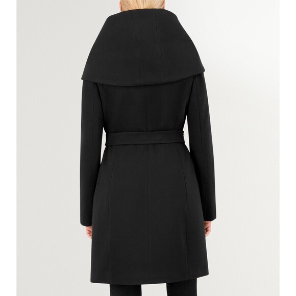 Cole Haan Woman Wool Coat Mid-length Size 6 Gray Belted Asymmetrical Zip Lined‎ - Picture 13 of 13